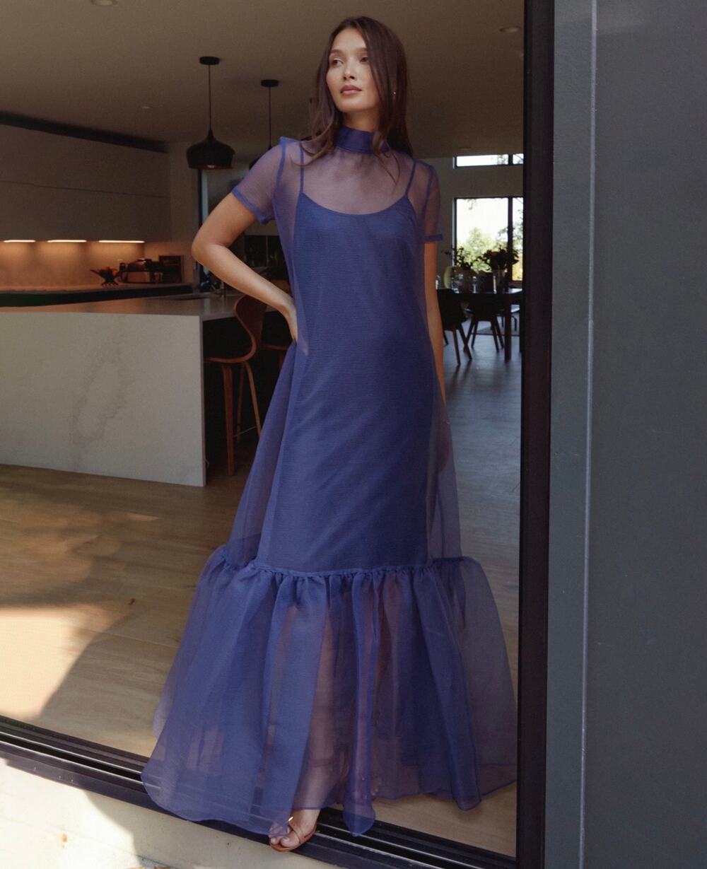 New NWT Caara Melody dress navy blue dress sz S $245